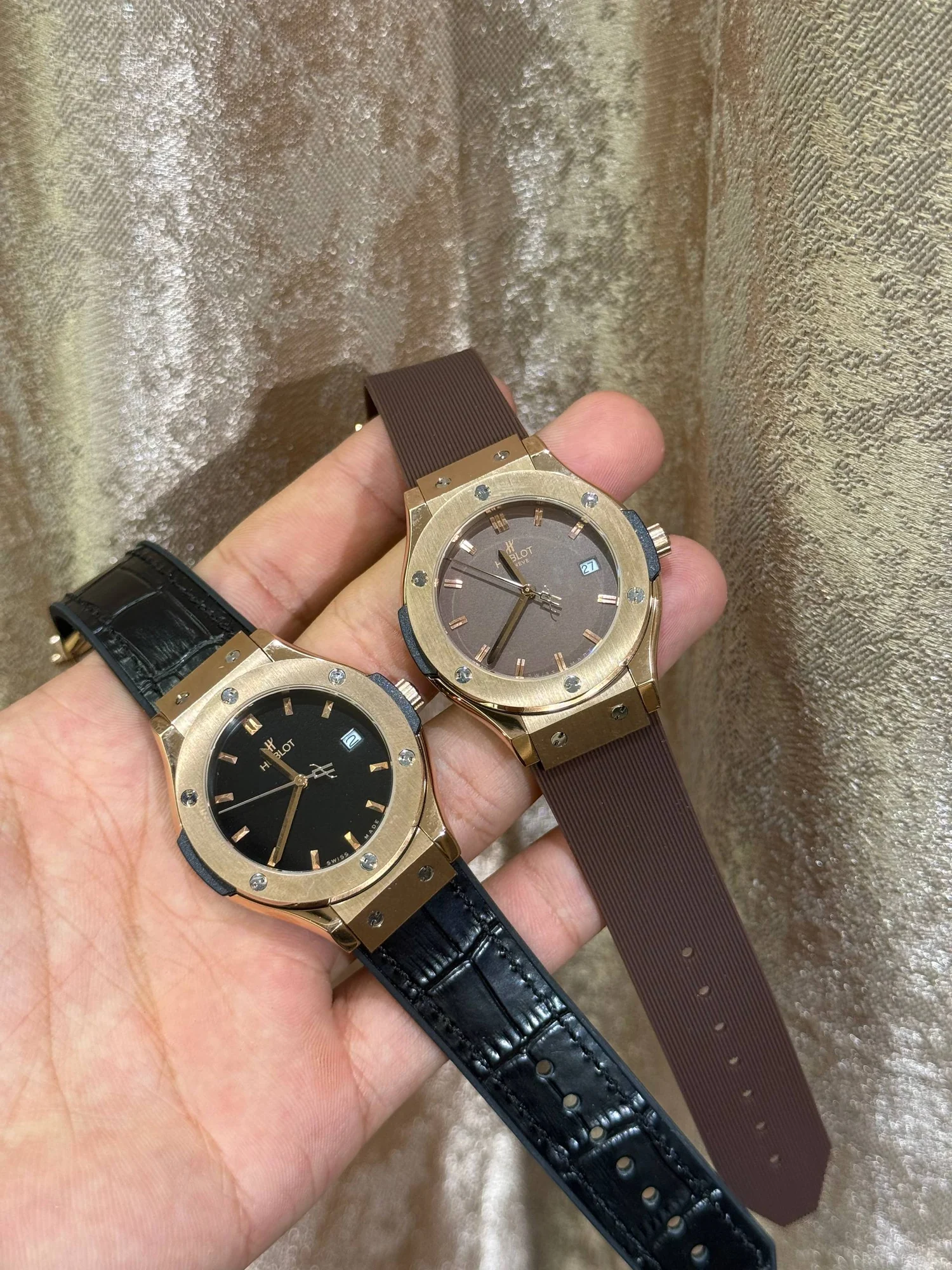 Hublot pour femme marron/noir – main view