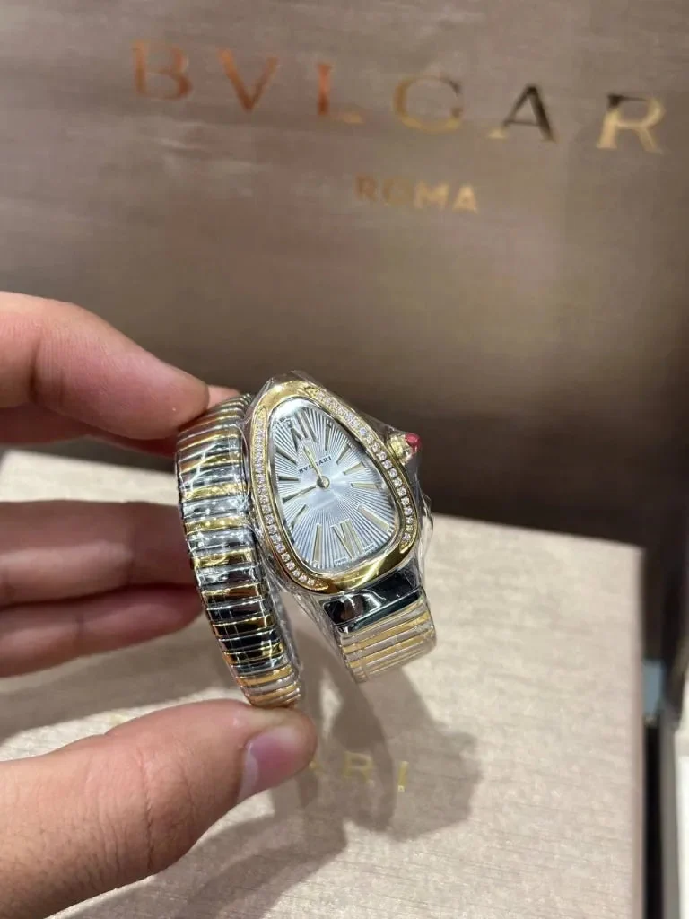 Bvlgari Serpenti Silver white sertie – gallery view