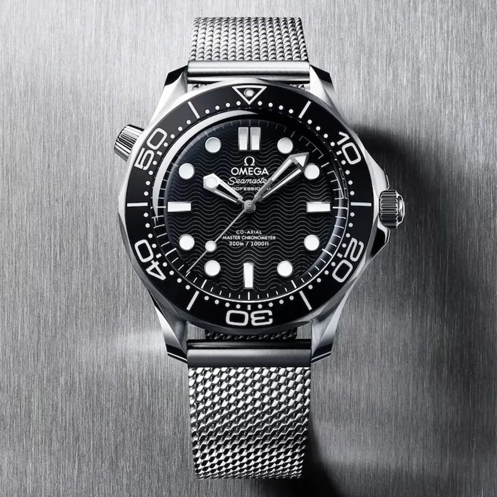 Omega Seamaster Diver 42 MM steel bracelet black – gallery view