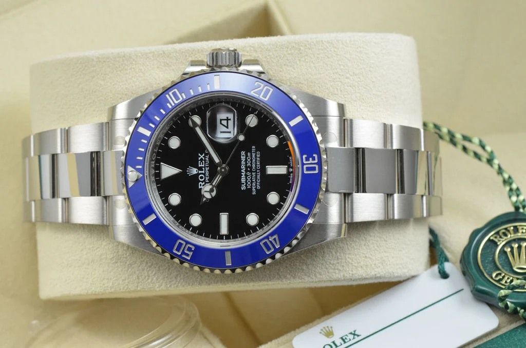 Rolex Submariner Bezel Bleue Dial Black Men's – gallery view