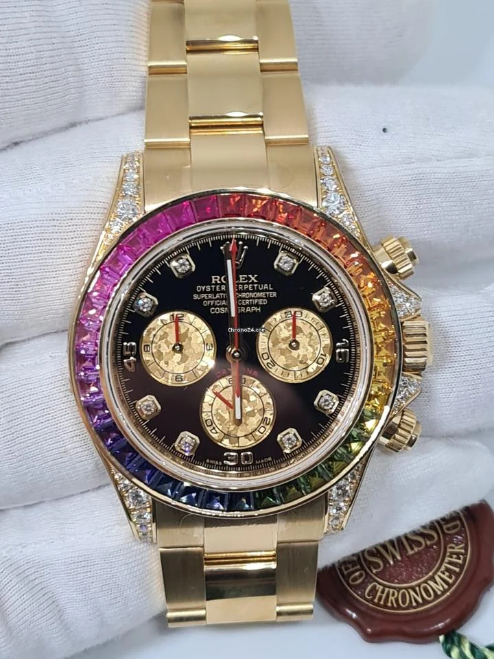 Rolex Cosmograph Daytona Rainbow Gold – gallery view