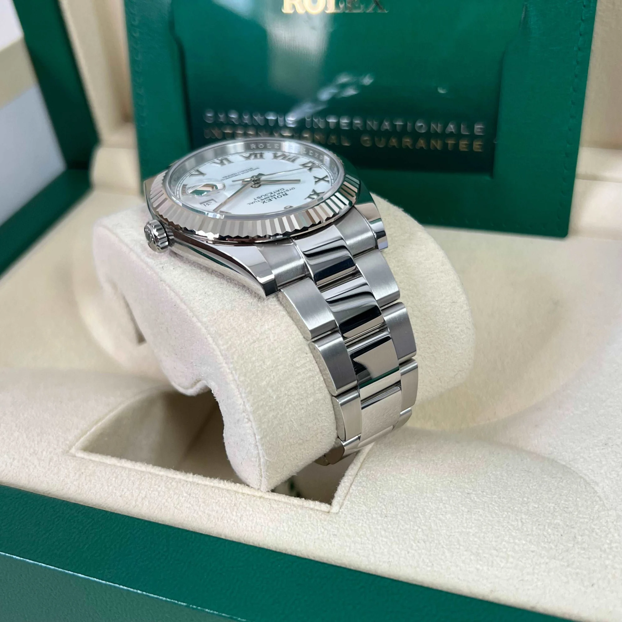 Rolex Datejust White Roman Dial Oyster – gallery view
