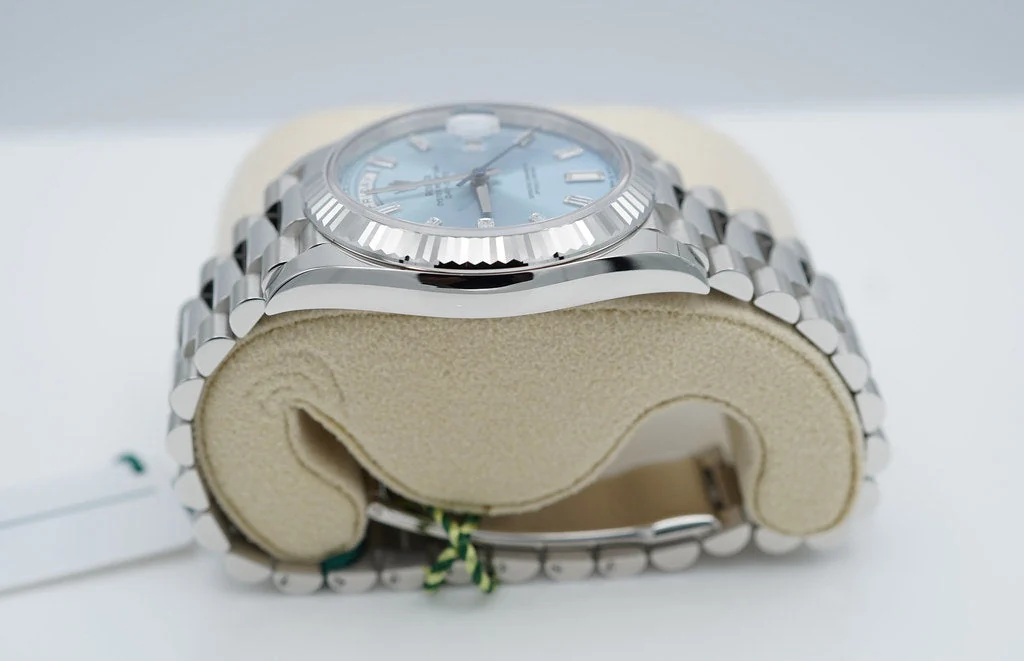 Rolex Day-Date PLATINUM ICE BLUE – gallery view