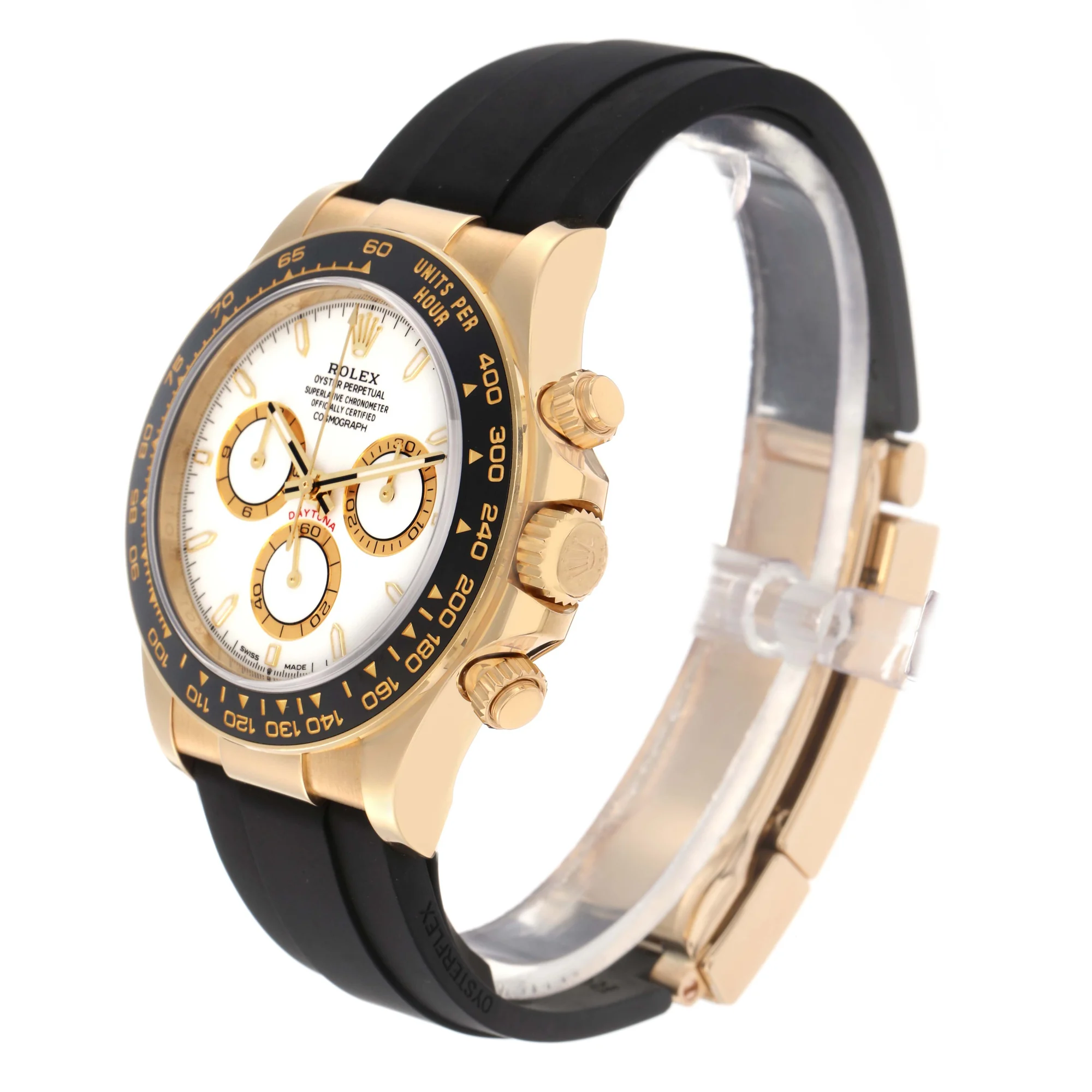 Rolex Cosmograph Daytona Yellow Gold White Dial 126518 – gallery view