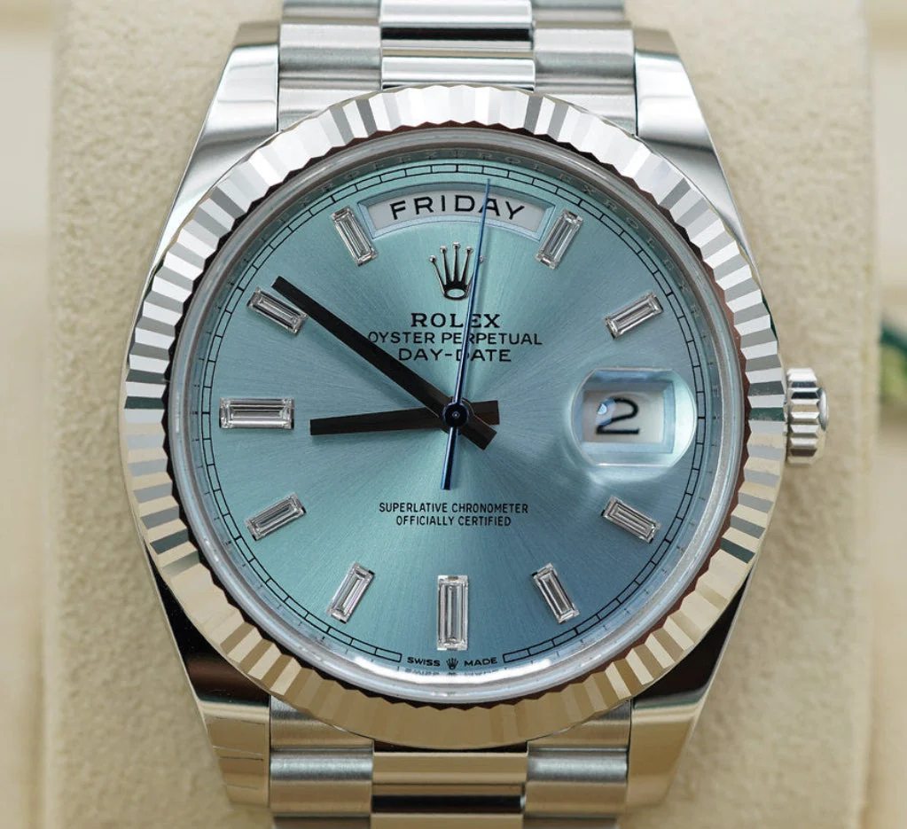 Rolex Day-Date PLATINUM ICE BLUE – gallery view