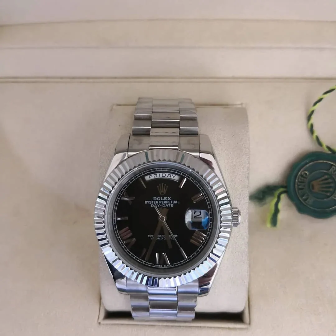 Rolex Day-Date Black Roman Dial – gallery view