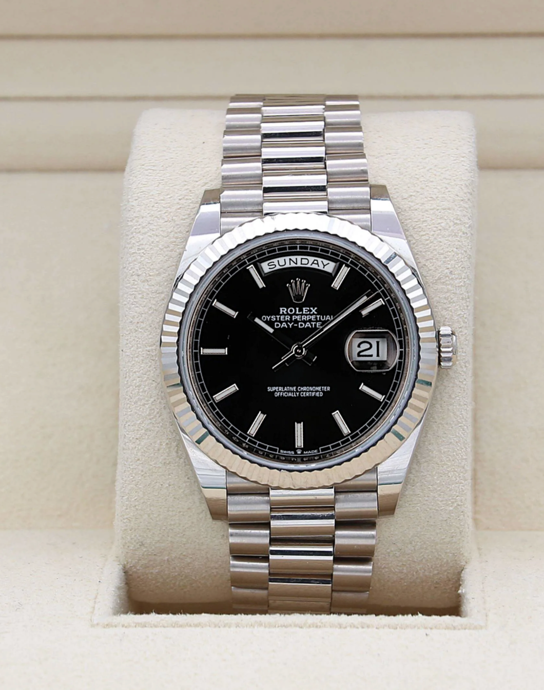 Rolex Day-Date 40mm Black Dial – gallery view