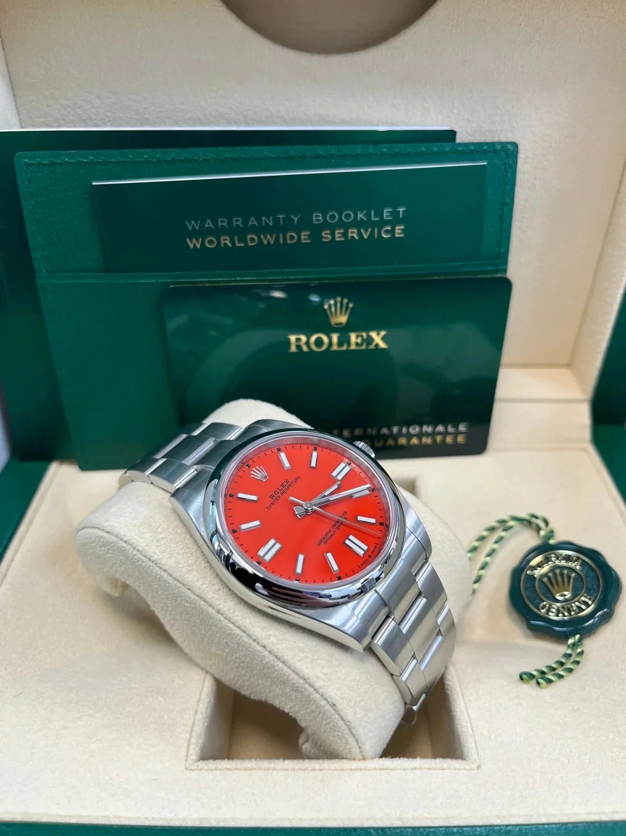 Rolex Oyster Perpetual Red Dial 124300 – gallery view