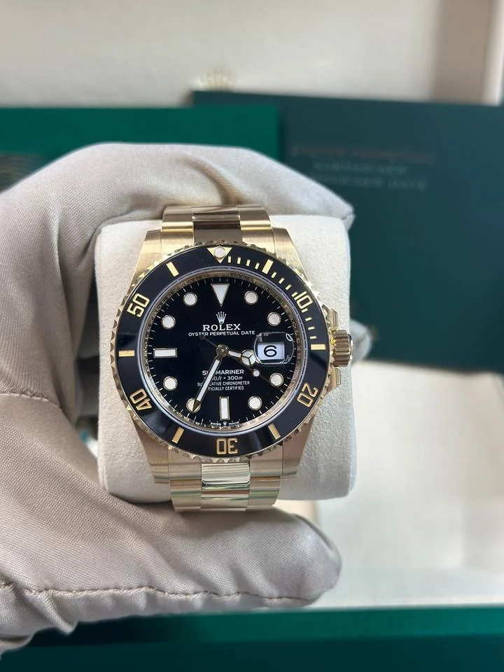 Rolex Submariner Date Gold Dial Black – gallery view