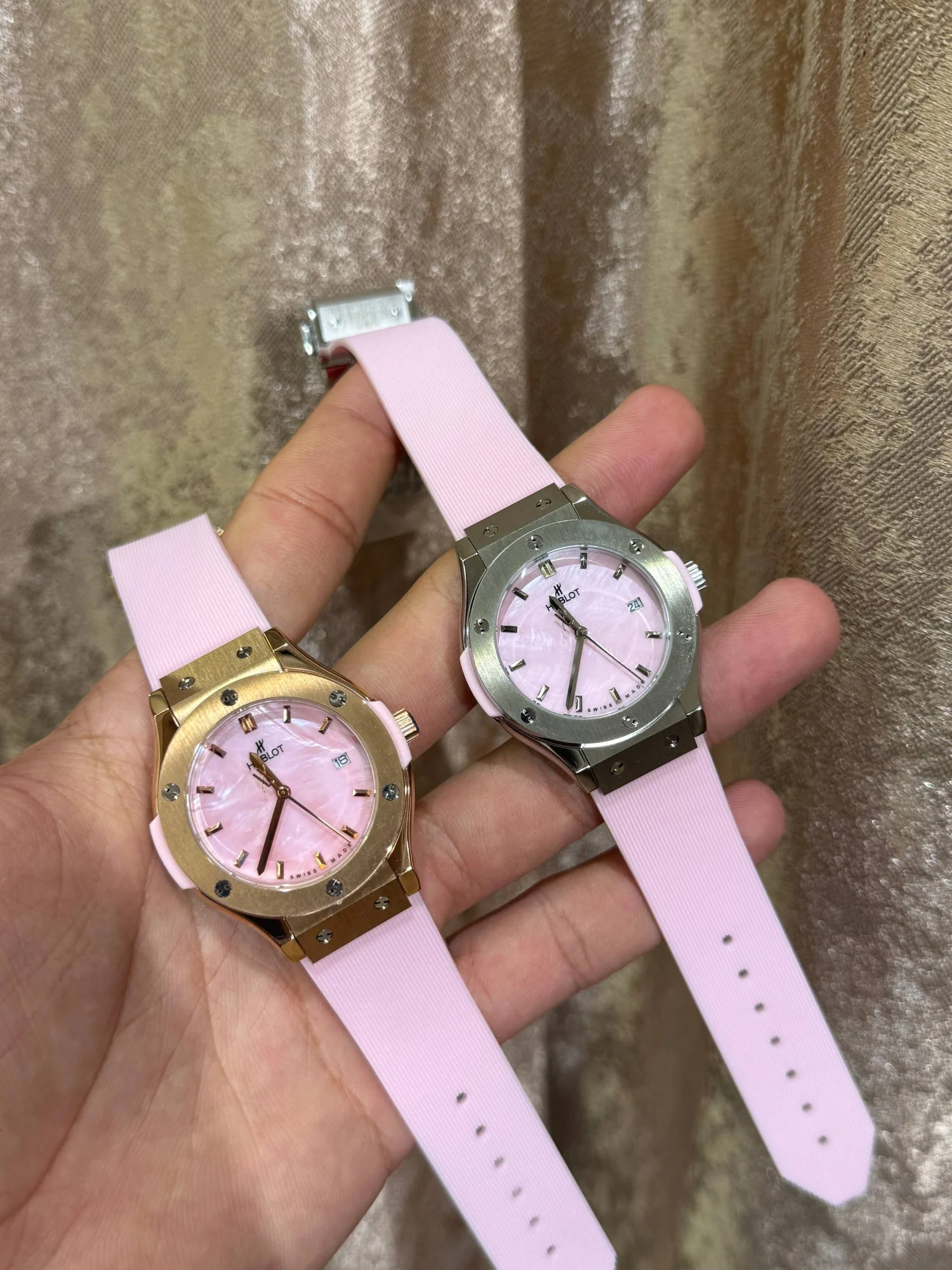 Hublot pour femme rose Silver/Bronze – main view