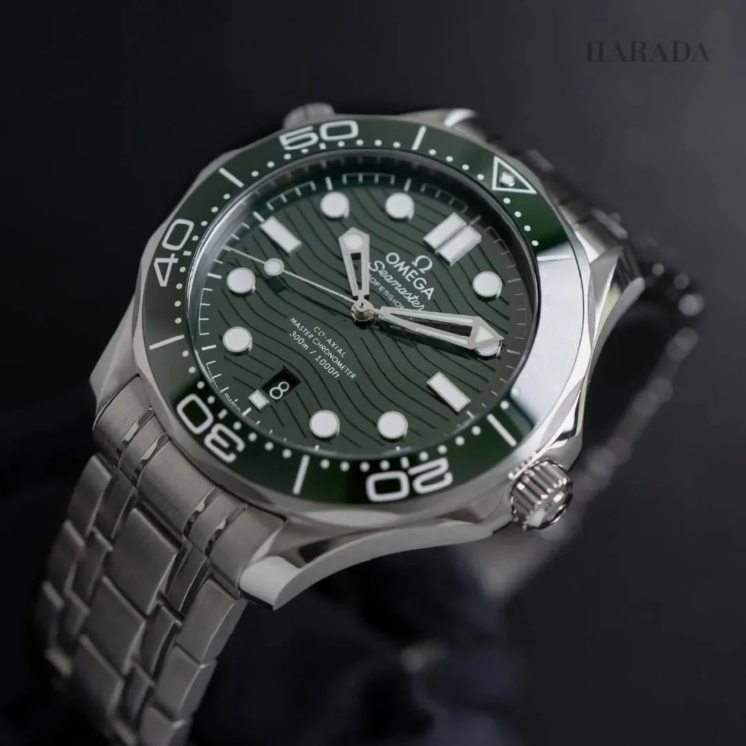 OMEGA Seamaster Green Dial Steel Bracelet – gallery view