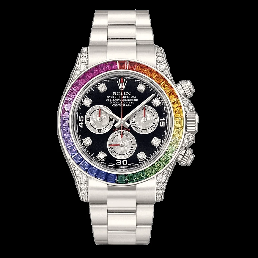 Rolex Daytona Cosmographe RAINBOW Silverée – main view