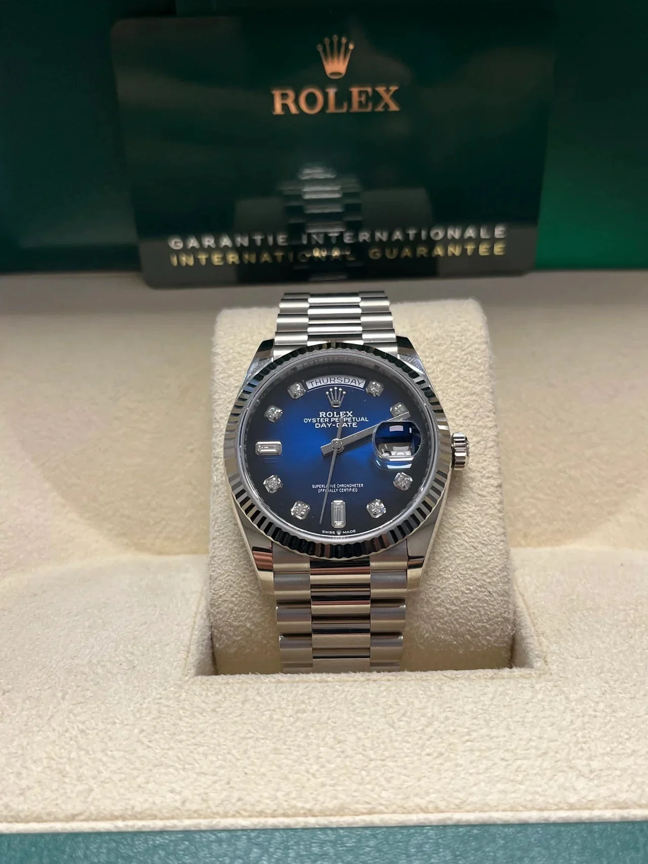 Rolex Day-Date 36 Blue Ombre Dial – gallery view