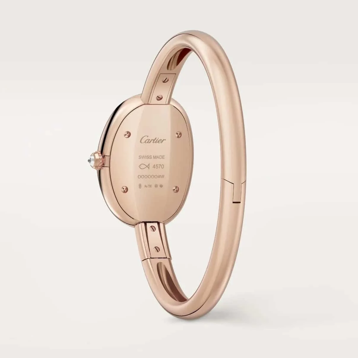 Cartier baignoire 25mm taille 17 rose gold/serti – gallery view
