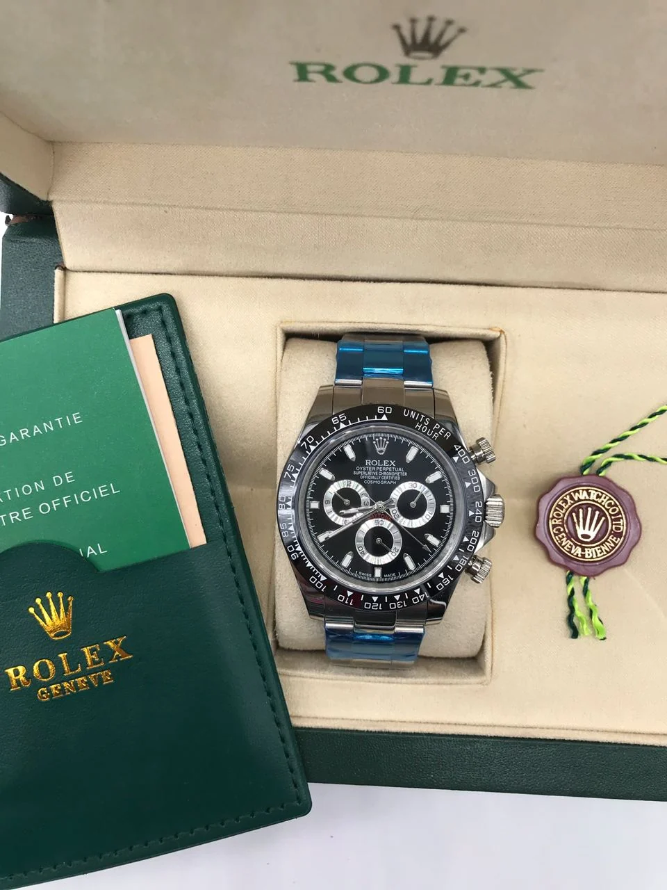 Rolex Daytona Cosmographe Dial Black – gallery view