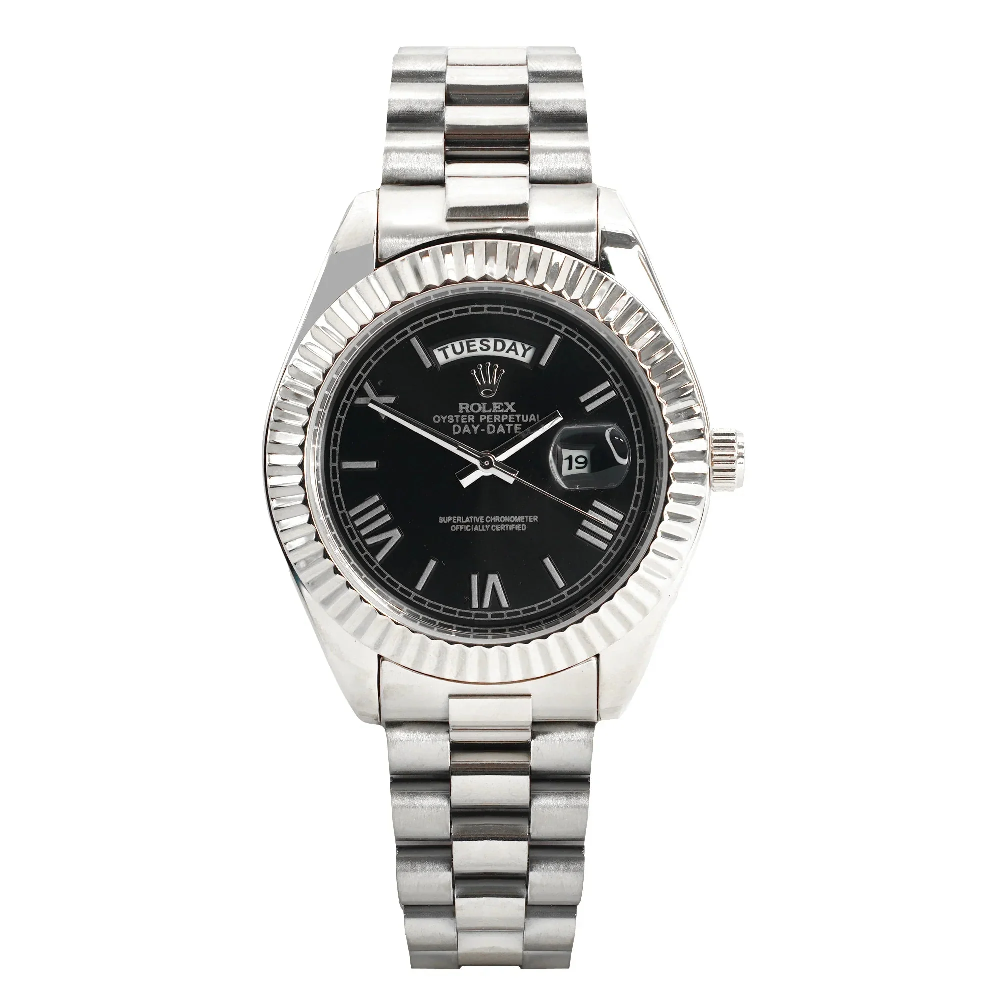 Rolex Day-Date Black Roman Dial – main view