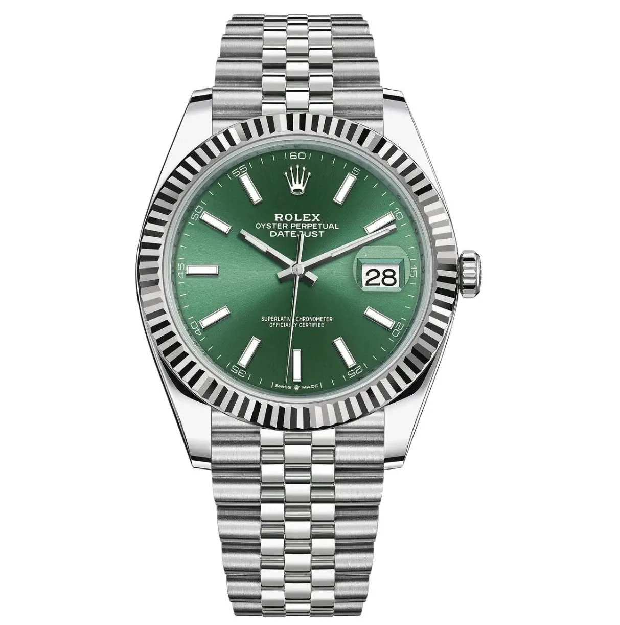 Rolex Datejust 41mm Mint Green Jubilée Men's – main view