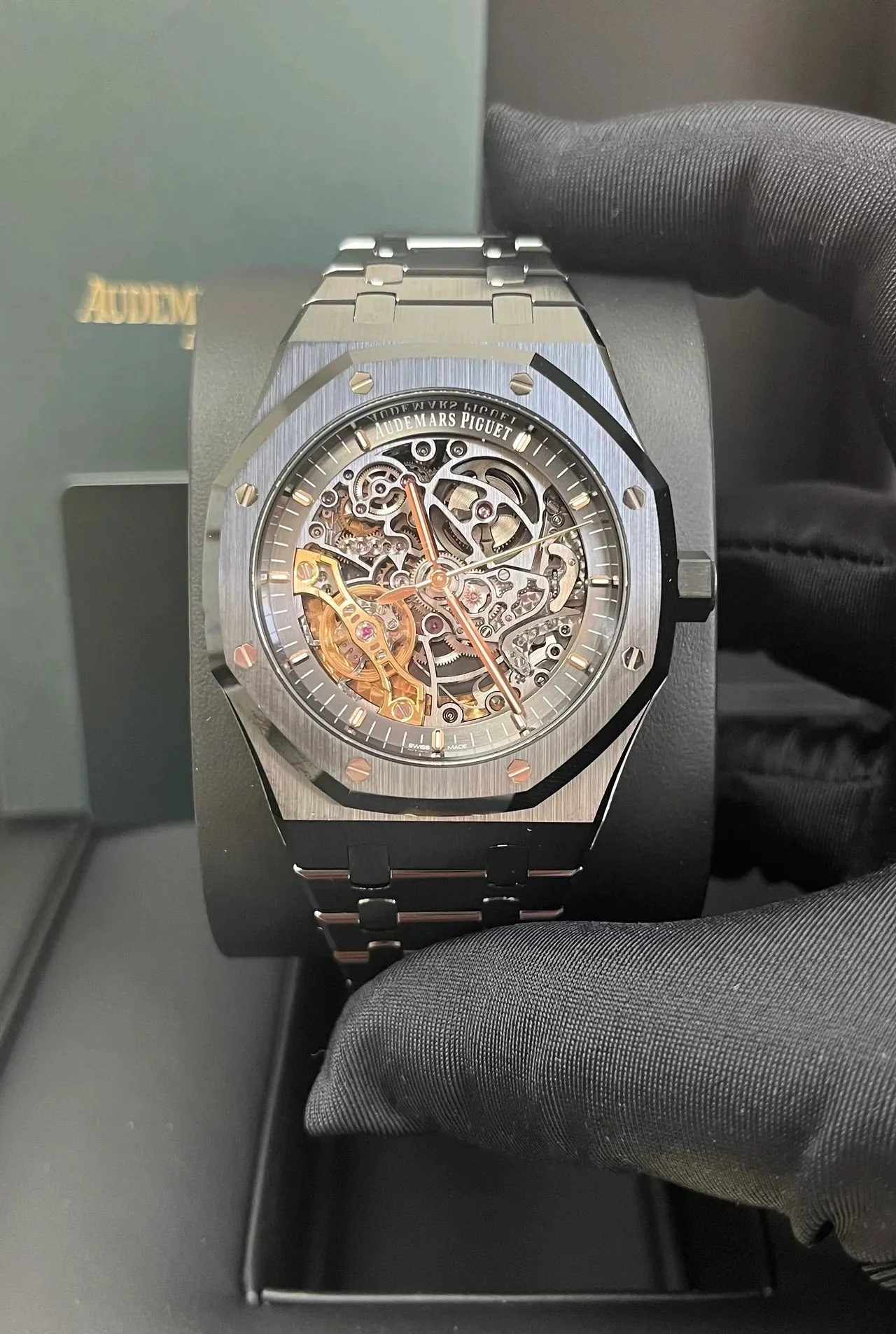 Audemars Piguet Royal Oak Skeleton Dial black – gallery view