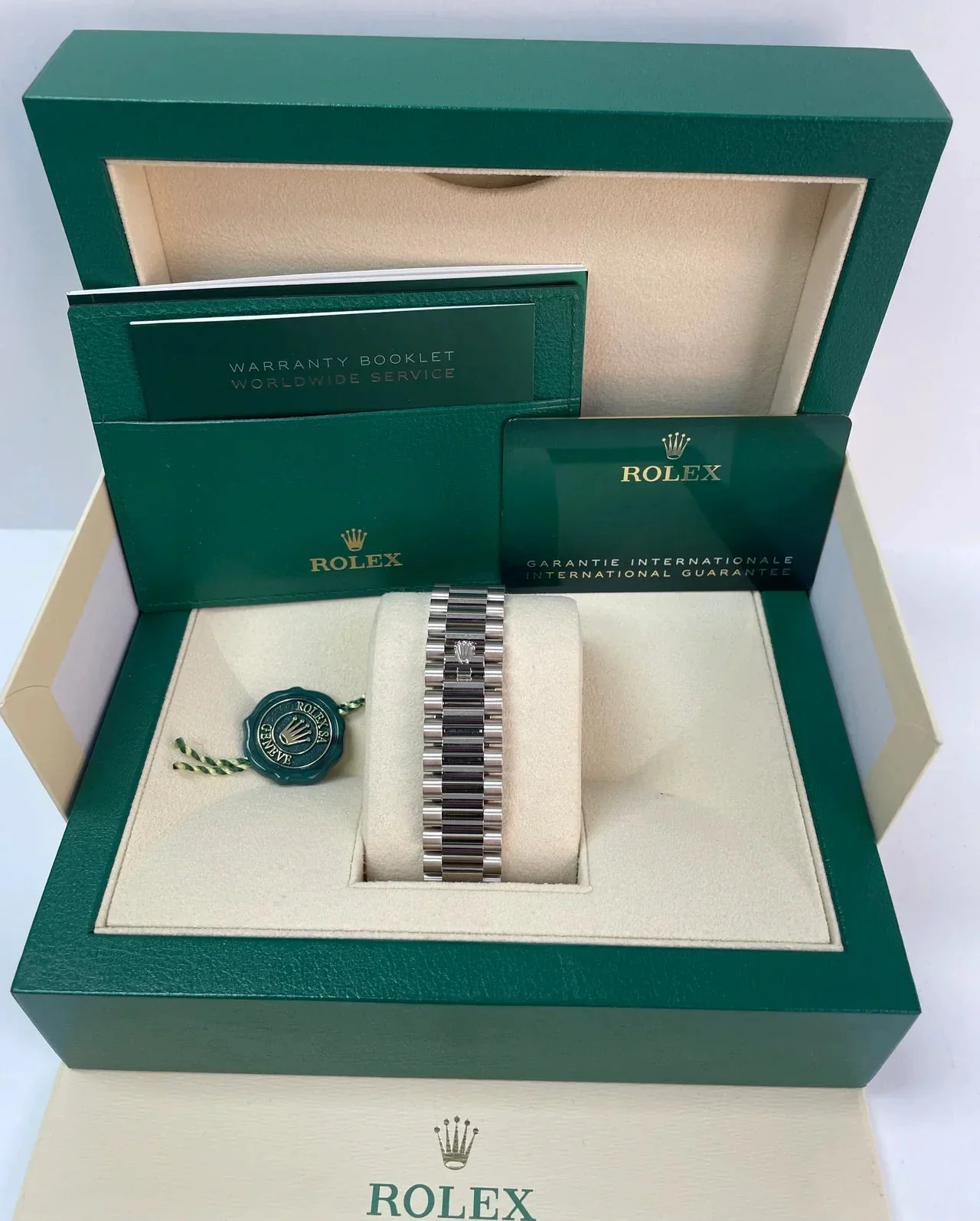 Rolex Day-Date 40 White Roman Dial – gallery view