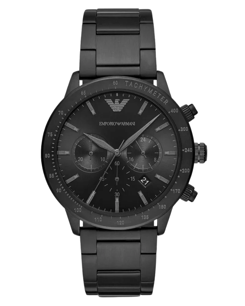 Emporio Armani Chronographe pour homme noir – main view